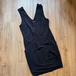 Armani Exchange Black V-Neck Dress